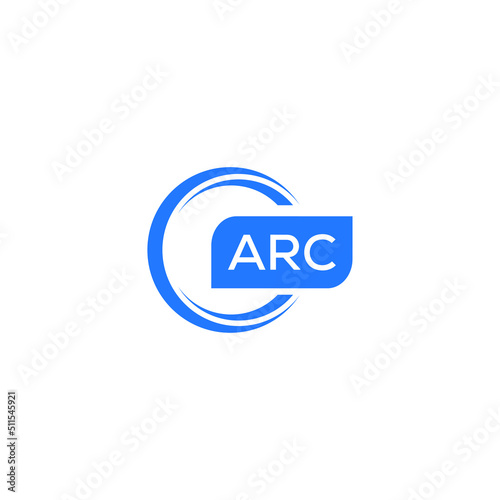 ARC letter design for logo and icon.ARC typography for technology, business and real estate brand.ARC monogram logo.vector illustration.