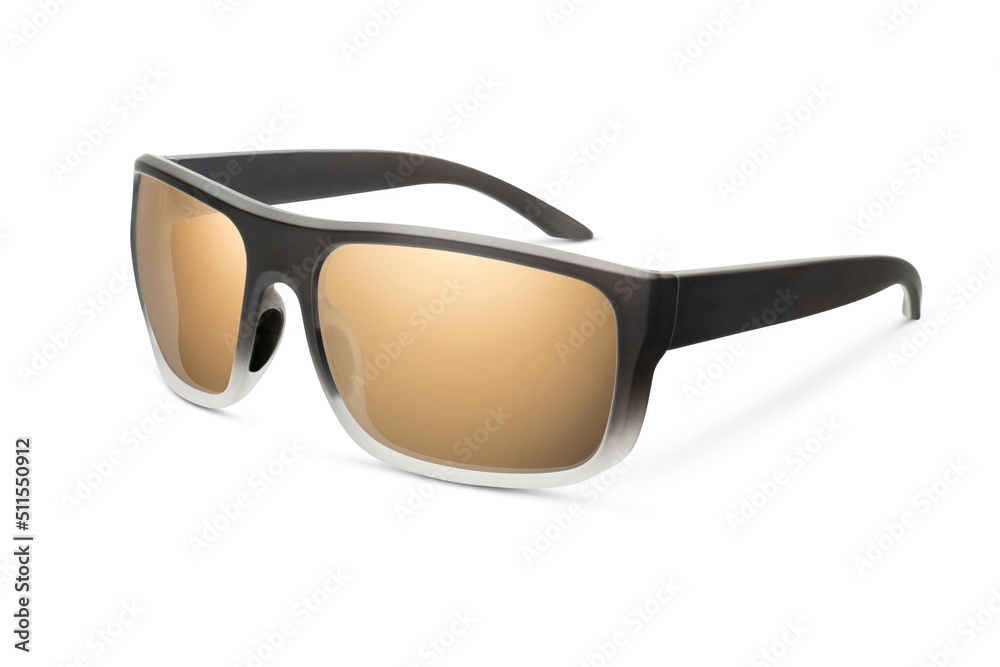 Sunglass | Beach Bronze color stylish sunglasses isolated on white background Sunglass | Beach Bronze color stylish sunglasses isolated on white background