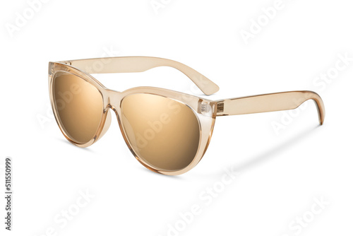 Sunglass | Beach Bronze color stylish sunglasses isolated on white background