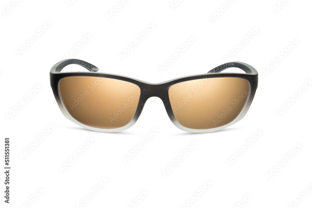 Sunglass | Beach Bronze color stylish sunglasses isolated on white background Sunglass | Beach Bronze color stylish sunglasses isolated on white background