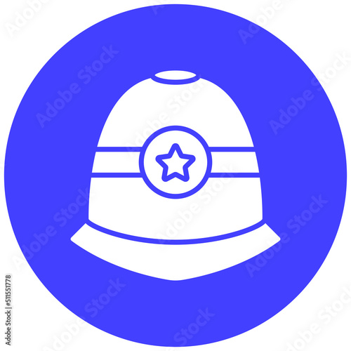 Police Helmet Icon Style