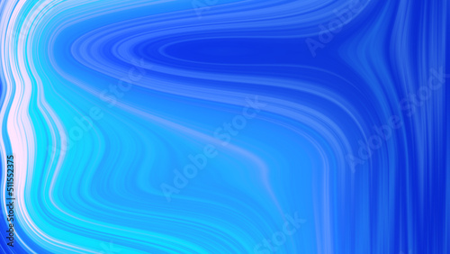 Fluid vibrant gradient of dark and light blue white colors with smooth movement in the frame goes down with copy space. Abstract lines background concept
