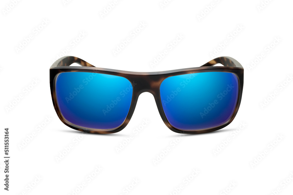 Sunglass | Blue color stylish sunglasses isolated on white background