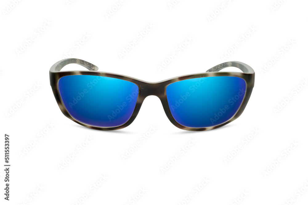 Sunglass | Blue color stylish sunglasses isolated on white background