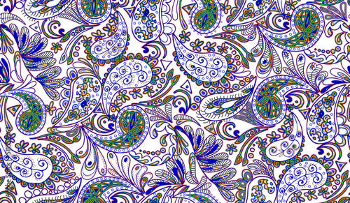 feature printing suitable for textile consisting of paisley