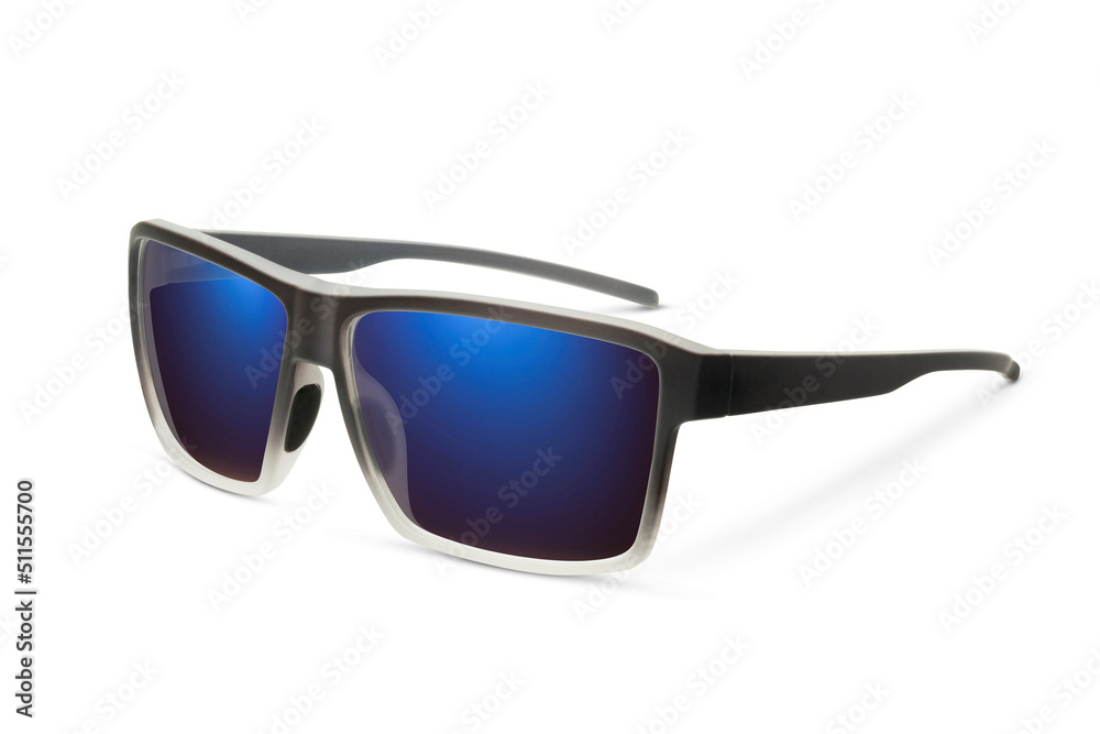 Sunglass | Blue Indigo color stylish sunglasses isolated on white background