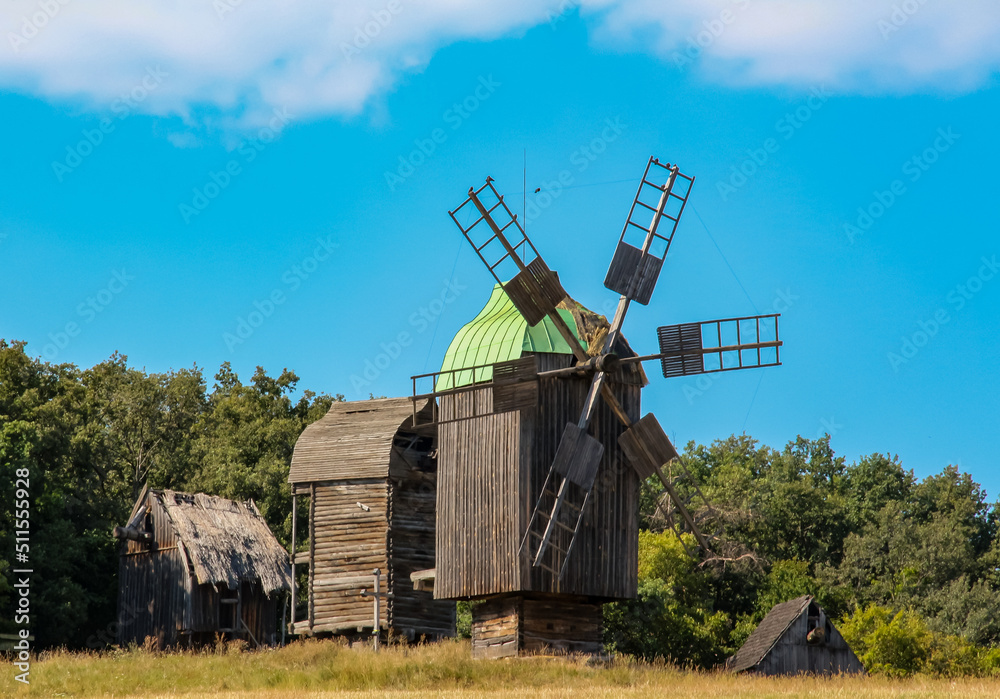 Fototapeta premium old windmill in the countryside