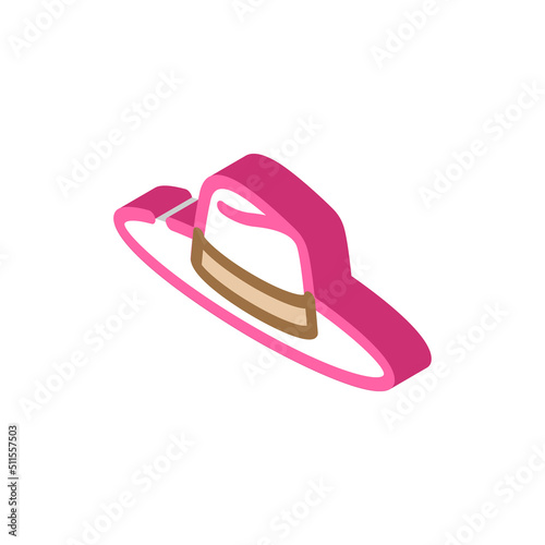 elegant hat isometric icon vector. elegant hat sign. isolated symbol illustration