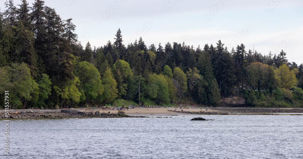 Third Beach in Stanley Park, Downtown Vancouver, British Columbia, Canada.