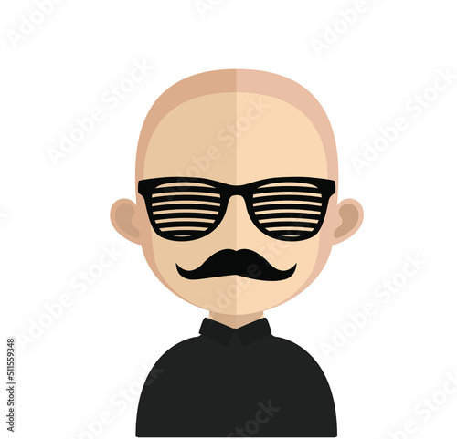 Abstract Boy Avtar Character.In fiction, a character is a person or other being in a narrative vector illustration. many uses for advertising, book page, paintings, printing, mobile wallpaper, mobile.