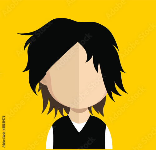 Abstract Boy Avtar Character.In fiction, a character is a person or other being in a narrative vector illustration. many uses for advertising, book page, paintings, printing, mobile wallpaper, mobile.