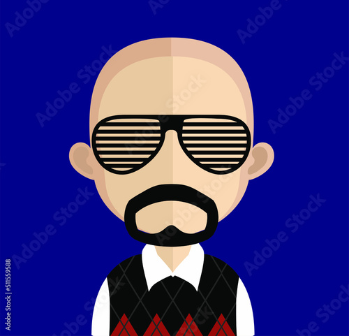 Abstract Boy Avtar Character.In fiction, a character is a person or other being in a narrative vector illustration. many uses for advertising, book page, paintings, printing, mobile wallpaper, mobile.