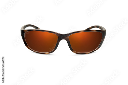 Sunglass | Gold Crescent Color stylish sunglasses isolated on white background