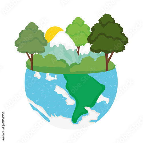 earth planet and landscape