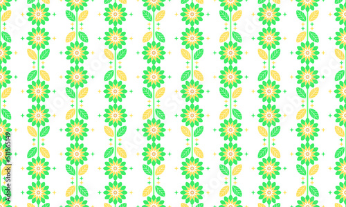 fresh flowers and leaves background