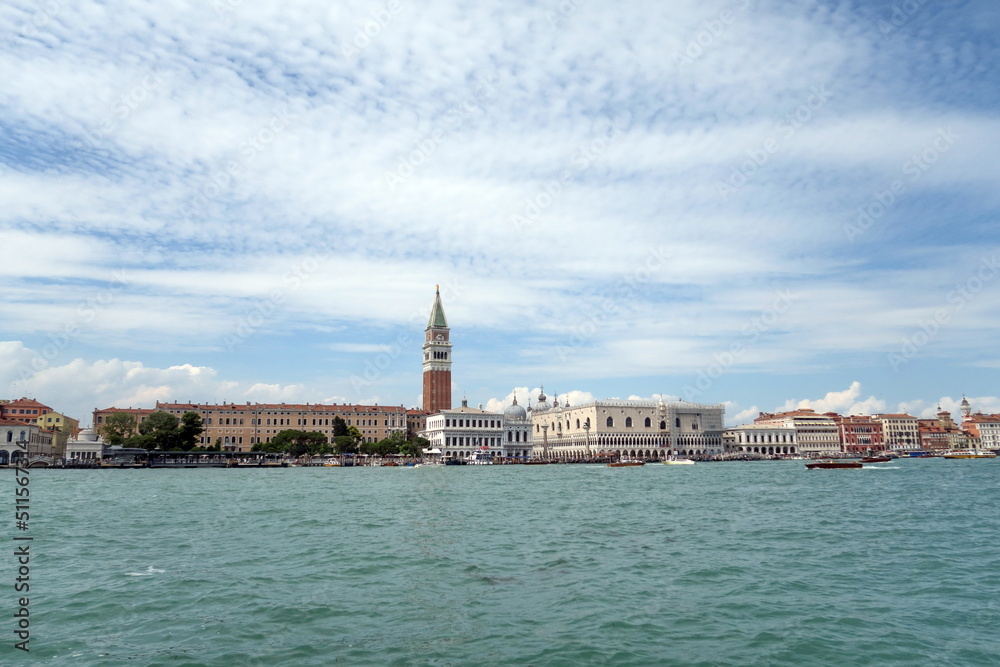 Venise vue de la lagune. Italie.