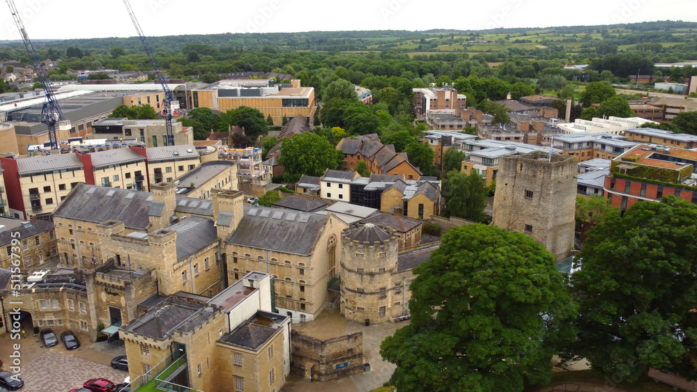 Oxford Castle from above - aerial view