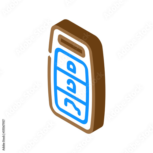 car proximity key isometric icon vector. car proximity key sign. isolated symbol illustration