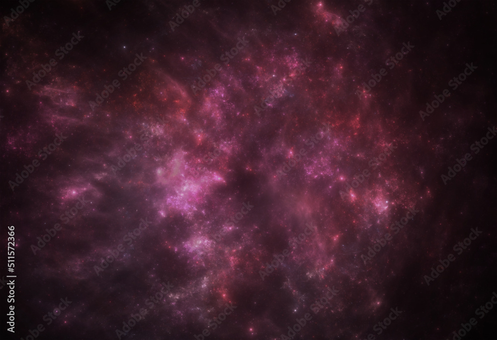 Dark deep space background with nebula and stars.