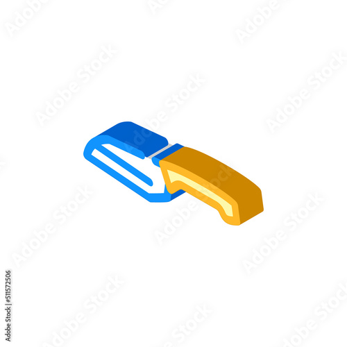 vegetable knife garasuki isometric icon vector. vegetable knife garasuki sign. isolated symbol illustration