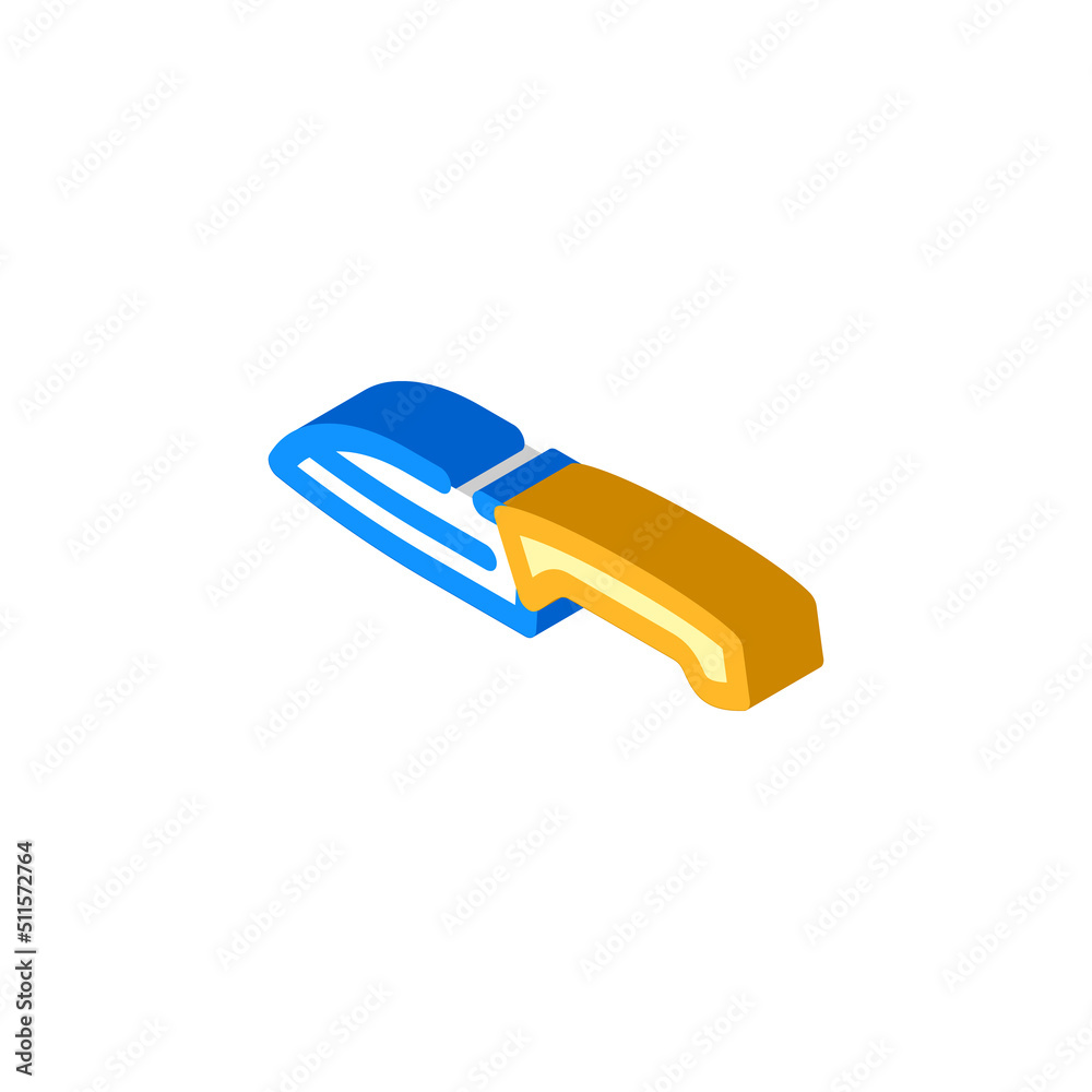 vegetable knife isometric icon vector. vegetable knife sign. isolated symbol illustration vegetable knife isometric icon vector. vegetable knife sign. isolated symbol illustration