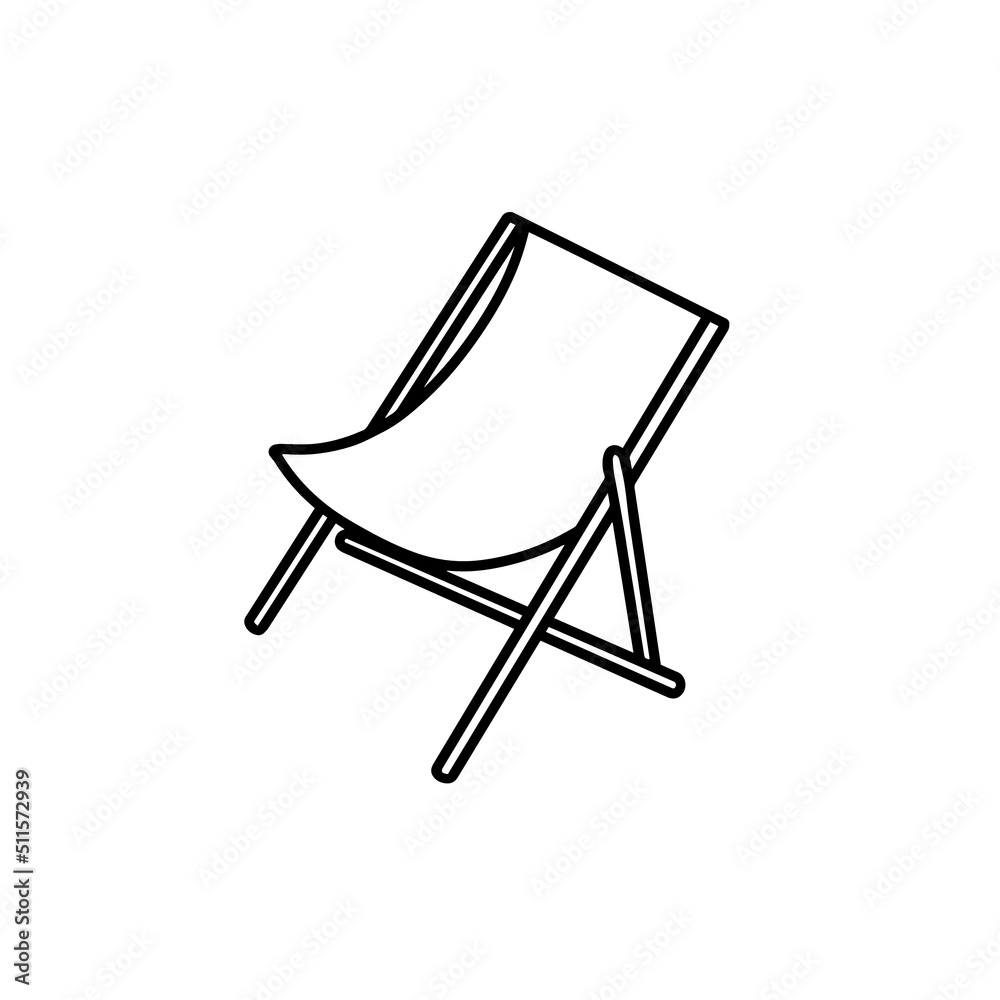 Digital illustration of beach chair