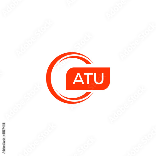 ATU letter design for logo and icon.ATU typography for technology, business and real estate brand.ATU monogram logo.vector illustration. photo