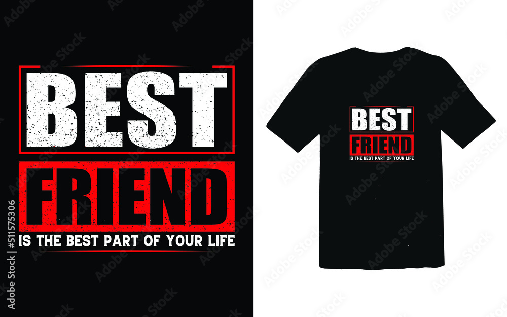 Fototapeta premium Friendship day typography style t-shirt design Premium Vector