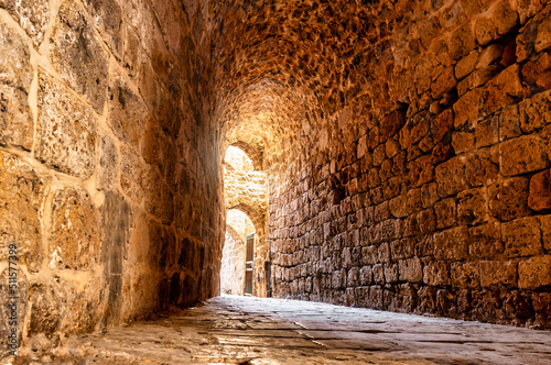 Old streets of ancient Acre, Akko, Israel