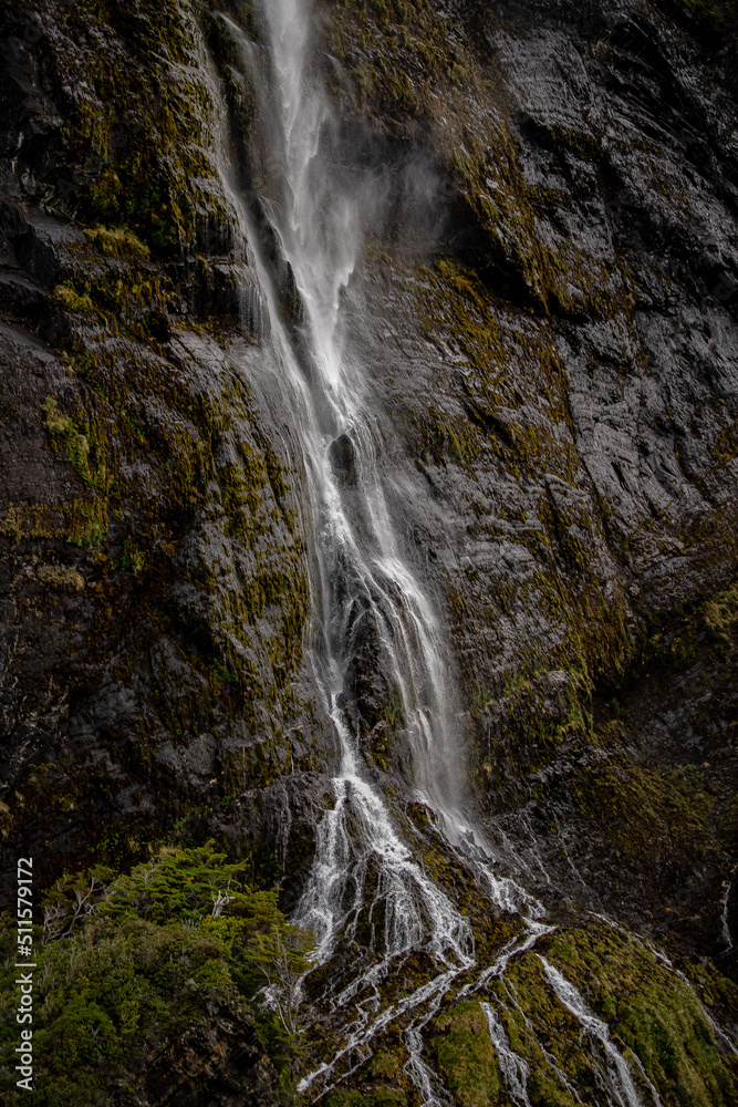 Fototapeta premium Water Cascade South of Chile Puerto Natales Patagonia Torres del paine Naturleza Nature Glazier Glass Glasiar