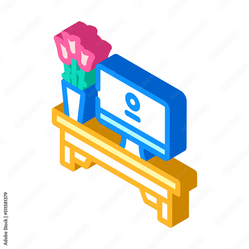 comfortable desktop isometric icon vector. comfortable desktop sign. isolated symbol illustration comfortable desktop isometric icon vector. comfortable desktop sign. isolated symbol illustration