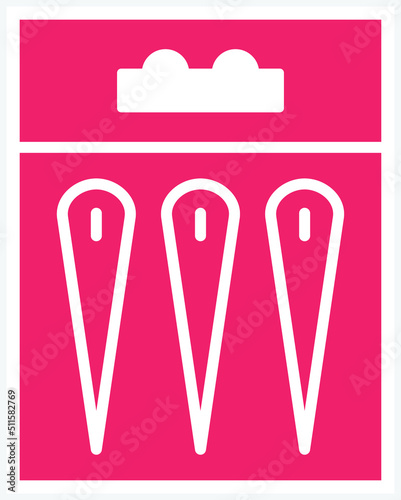 Needles Packet Icon Style