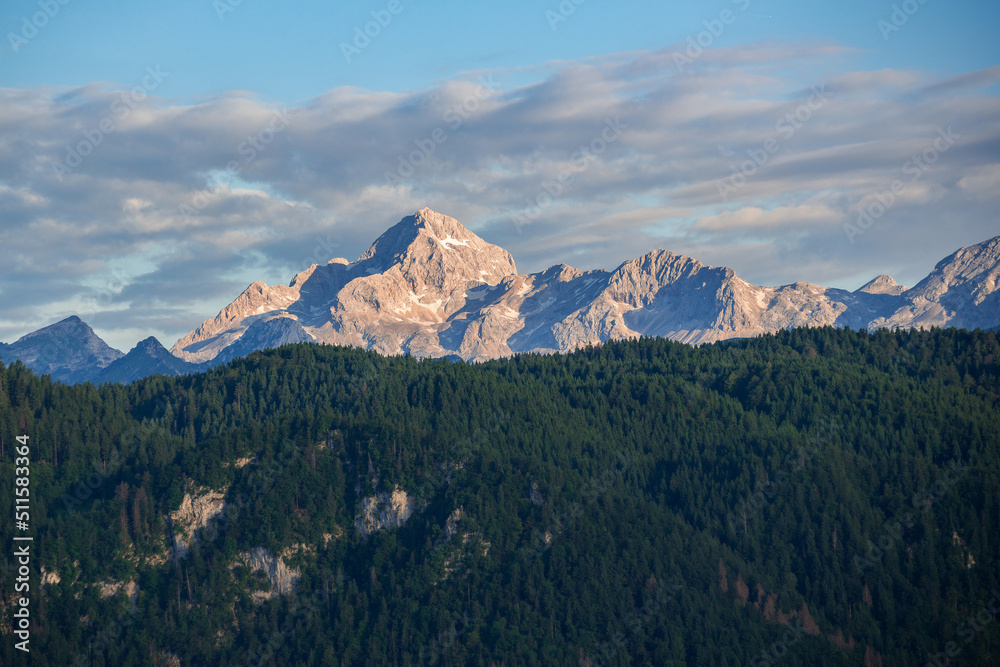 Triglav mountain in the Julian Alps. 