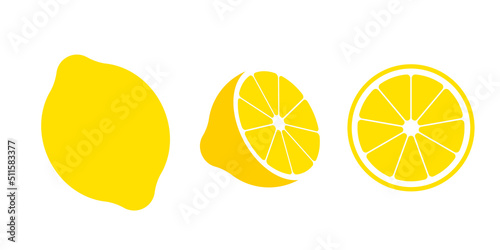 Three types of lemon illustrations