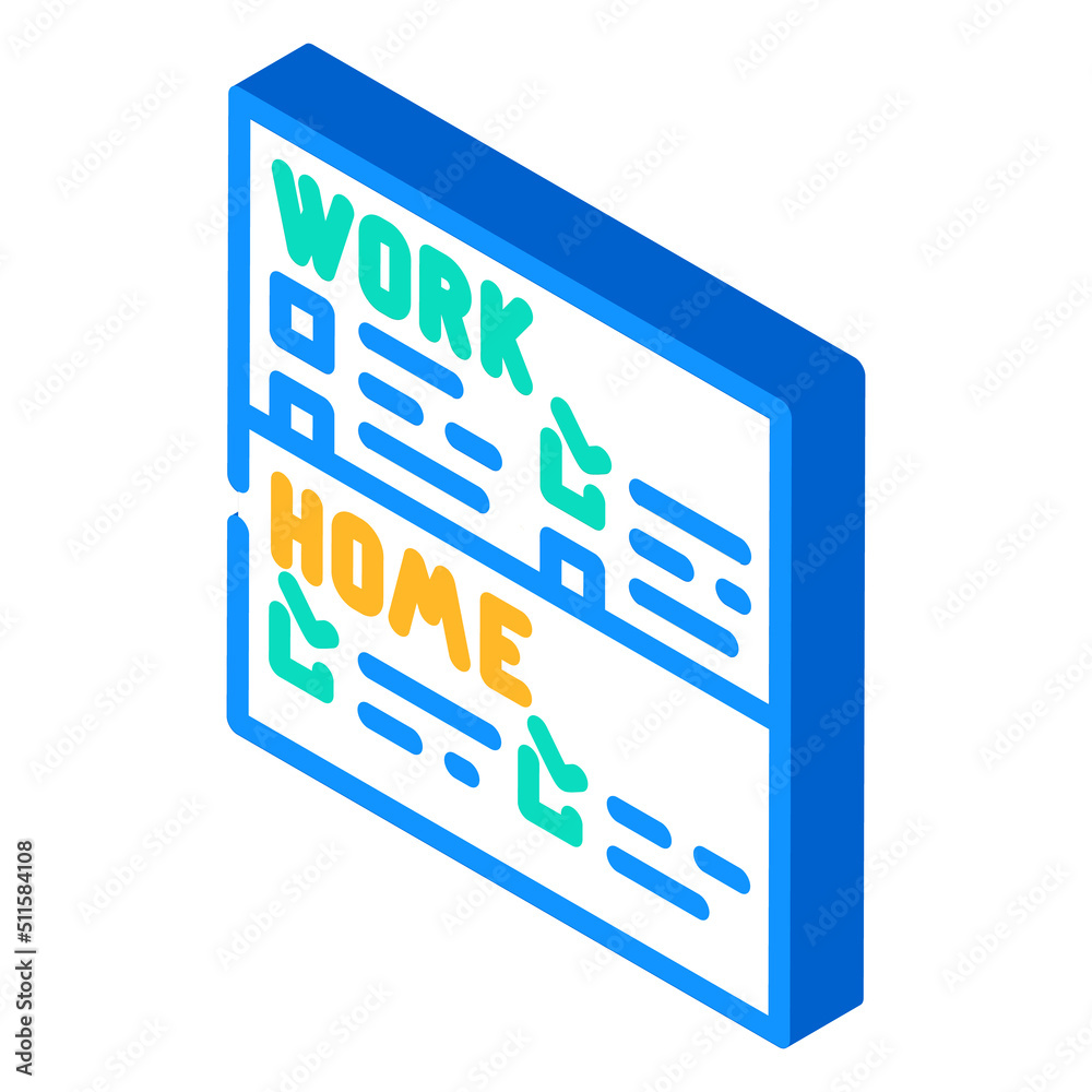 to-do lists with clear separation of work and life tasks isometric icon vector. to-do lists with clear separation of work and life tasks sign. isolated symbol illustration to-do lists with clear separation of work and life tasks isometric icon vector. to-do lists with clear separation of work and life tasks sign. isolated symbol illustration