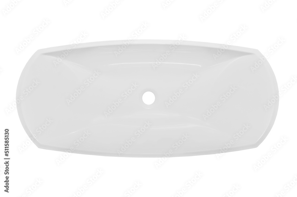 Modern ceramic sink (washbasin) for white bathroom isolated on white background Modern ceramic sink (washbasin) for white bathroom isolated on white background