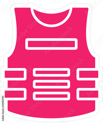 Bulletproof Vest Icon Style