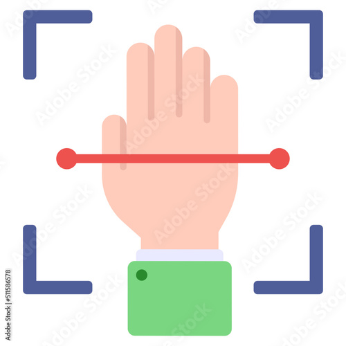 Trendy vector design of hand scanning