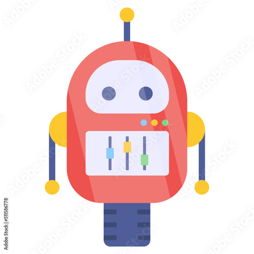 Trendy vector design of talk bot