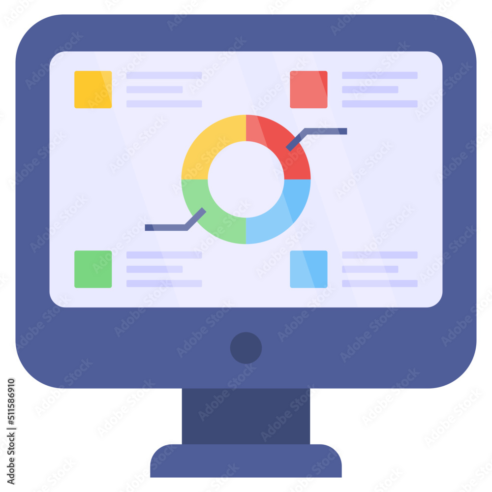 Modern design icon of online data analytics Modern design icon of online data analytics