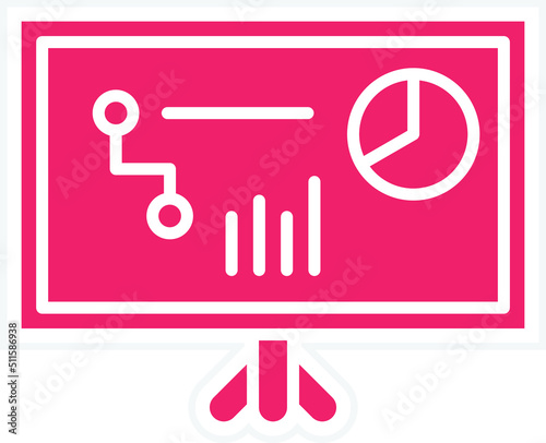 Statistics Presentation Icon Style