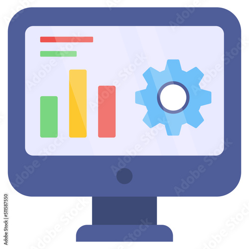 Modern design icon of online data analytics © Vectorslab