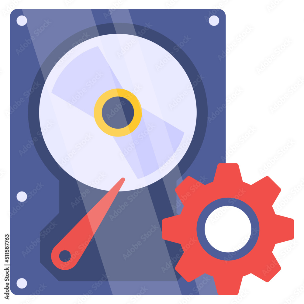 Editable design icon of hard disk management Editable design icon of hard disk management
