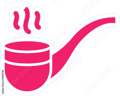 Smoking Pipe Icon Style