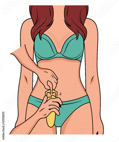 Canvastavla Abdominal skinfold Illustration