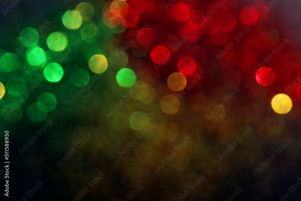 Black History Month concept. Abstract green yellow and red color glitter sparkle background. Space for your text. Flat lay. Black History Month concept. Abstract green yellow and red color glitter sparkle background. Space for your text. Flat lay.