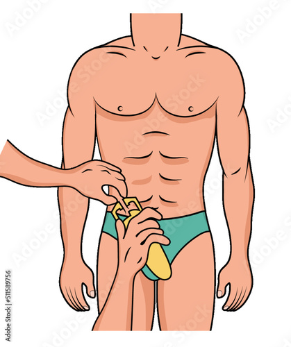 Abdominal Skinfold Illustration photo