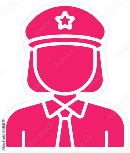 Lady Police Icon Style