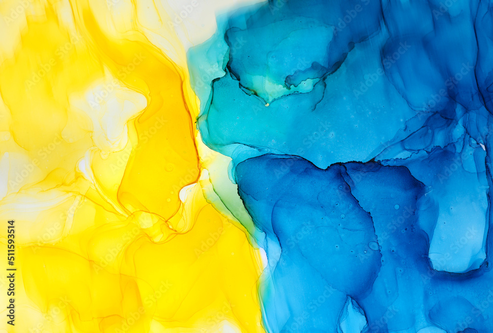 Yellow And Blue Abstract Art