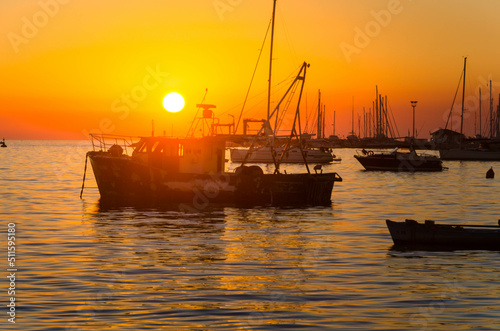 Fisherman's boat in Umags Port in Croatia